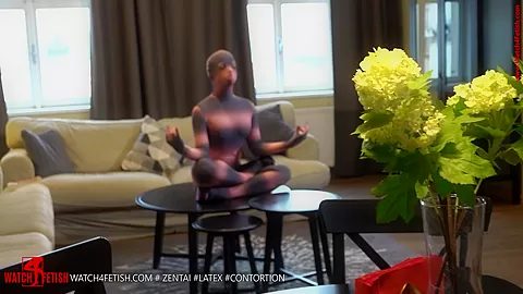 An Evening In A Catsuit With A Dildo - Watch4Fetish