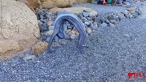 Full Body Catsuit On The Beach - Watch4Fetish