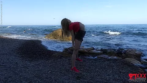 Sporty On The Beach In The Sunset - Watch4Fetish