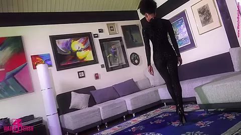 Shiny Black Catsuit - Watch4Fetish
