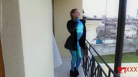 Contortion On The Balcony - Watch4Fetish