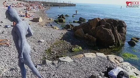 Flexi Zentai On The Beach - Watch4Fetish