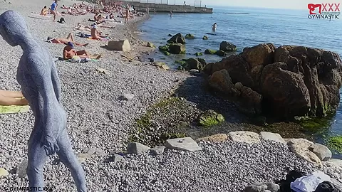 Flexi Zentai On The Beach - Watch4Fetish