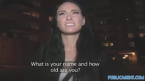 PublicAgent: Dark haired stunner fucks for free phone