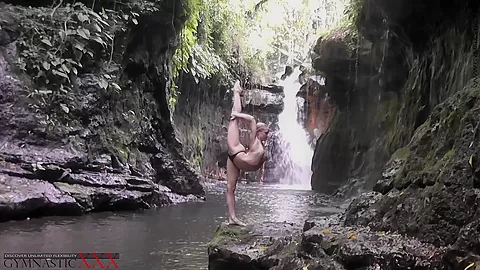 Flexible Beauty At The Waterfall - Watch4Fetish