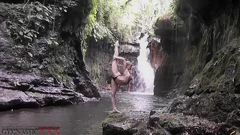 Flexible Beauty At The Waterfall - Watch4Fetish