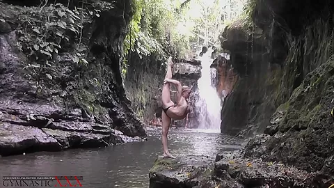 Flexible Beauty At The Waterfall - Watch4Fetish