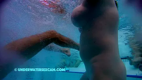 These Are Huge White Tits Filmed In A Sauna Pool
