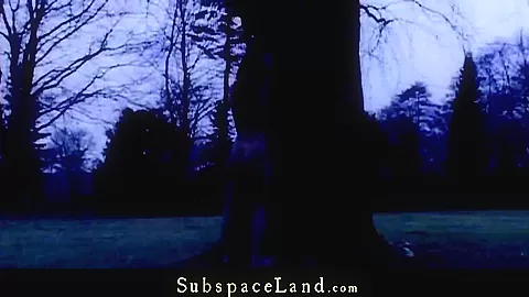 Hardcore slave walked in leash and drilled with huge dildo