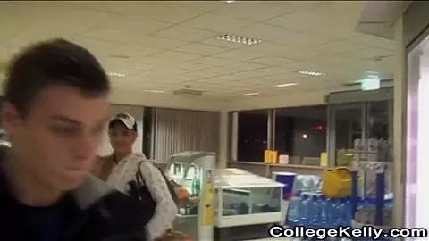 Amatur coed blonde teen sneaking around