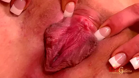 Showing off her lovely pussy
