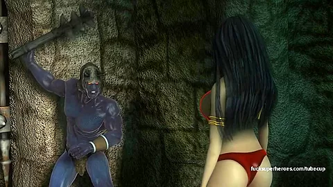 Vampirella gets naughty with the Big titty Mistress
