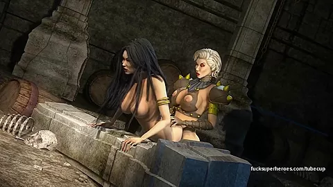 Vampirella gets naughty with the Big titty Mistress
