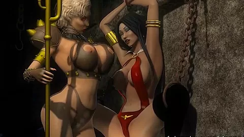 Vampirella gets naughty with the Big titty Mistress