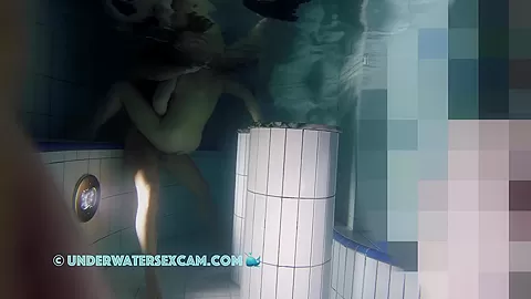 Hot Couple Has Underwater Sex In A Corner