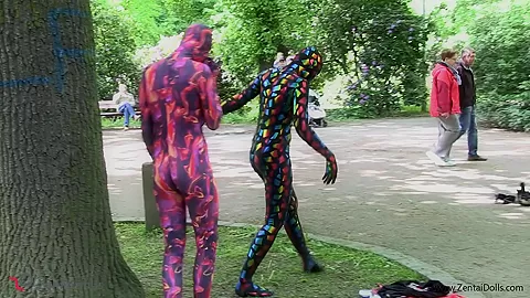 Multilayer Zentai Suits Outdoor - Watch4Fetish