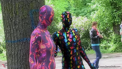 Multilayer Zentai Suits Outdoor - Watch4Fetish