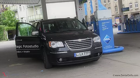 Short Petrol Stop With Our Zentai Dolls - Watch4Fetish