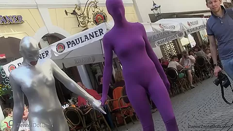 With Spandex Catsuit In A Cafг© - Watch4Fetish