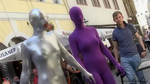 With Spandex Catsuit In A Cafг© - Watch4Fetish