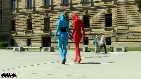Zentai Models In The City - Watch4Fetish