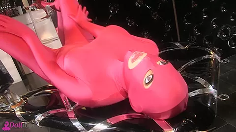 Spandex Lady In Red - Watch4Fetish