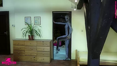 Great Strip In A Zentai Catsuit - Watch4Fetish