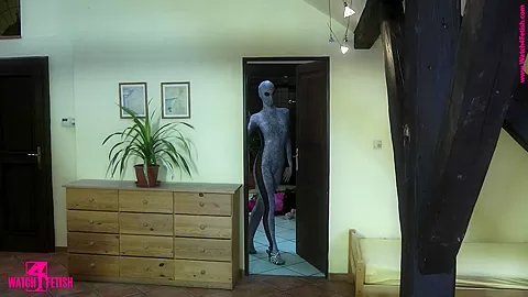 Great Strip In A Zentai Catsuit - Watch4Fetish