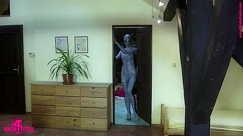 Great Strip In A Zentai Catsuit - Watch4Fetish