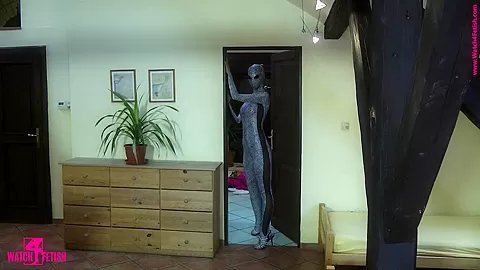 Great Strip In A Zentai Catsuit - Watch4Fetish