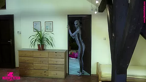 Great Strip In A Zentai Catsuit - Watch4Fetish