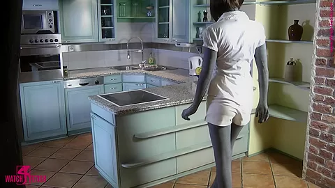 Naked On The Kitchen Table - Watch4Fetish
