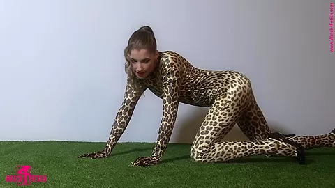 Leopard In Zentai Catsuit - Watch4Fetish