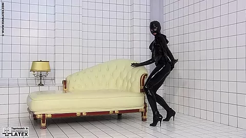 Flexible Ballerina In Latex - Watch4Fetish