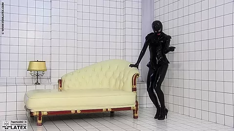 Flexible Ballerina In Latex - Watch4Fetish
