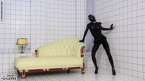 Flexible Ballerina In Latex - Watch4Fetish