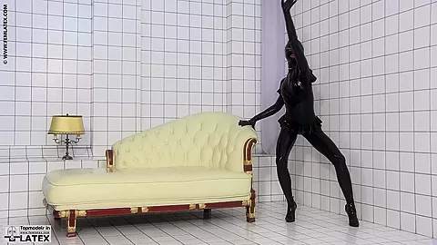 Flexible Ballerina In Latex - Watch4Fetish