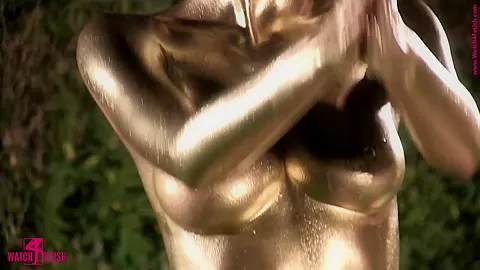 Golden Bodypainting - Watch4Fetish