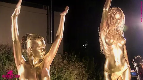 Golden Bodypainting - Watch4Fetish