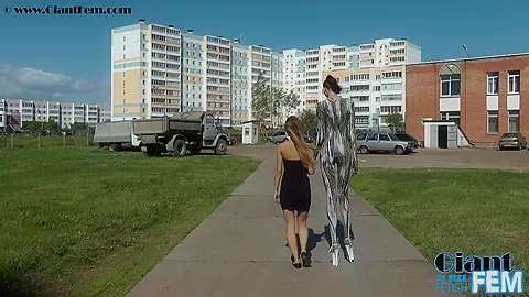 Big And Small In Public - Watch4Fetish