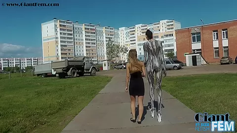 Big And Small In Public - Watch4Fetish