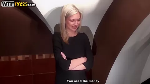 Hot blondie Yuki getting fucked in a public place to earn some money