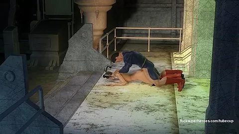Harley's juicy pussy coves Superman