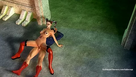 Harley's juicy pussy coves Superman