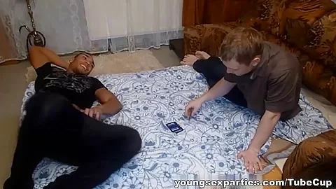 Home sex party with ebony flavor