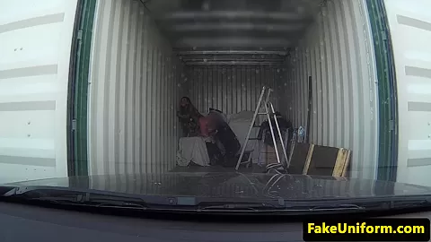 British babe pussypounded outdoors by cop