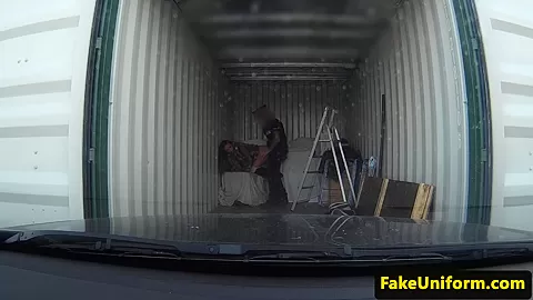 British babe pussypounded outdoors by cop
