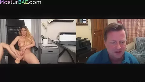 Masturb office MILF toys pussy on webcam for her viewers