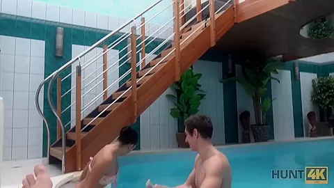 HUNT4K. Owner of small spa center seduces brunette bitch for sex
