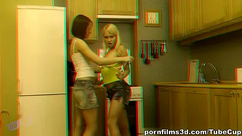 Sexy dykes in kitchen